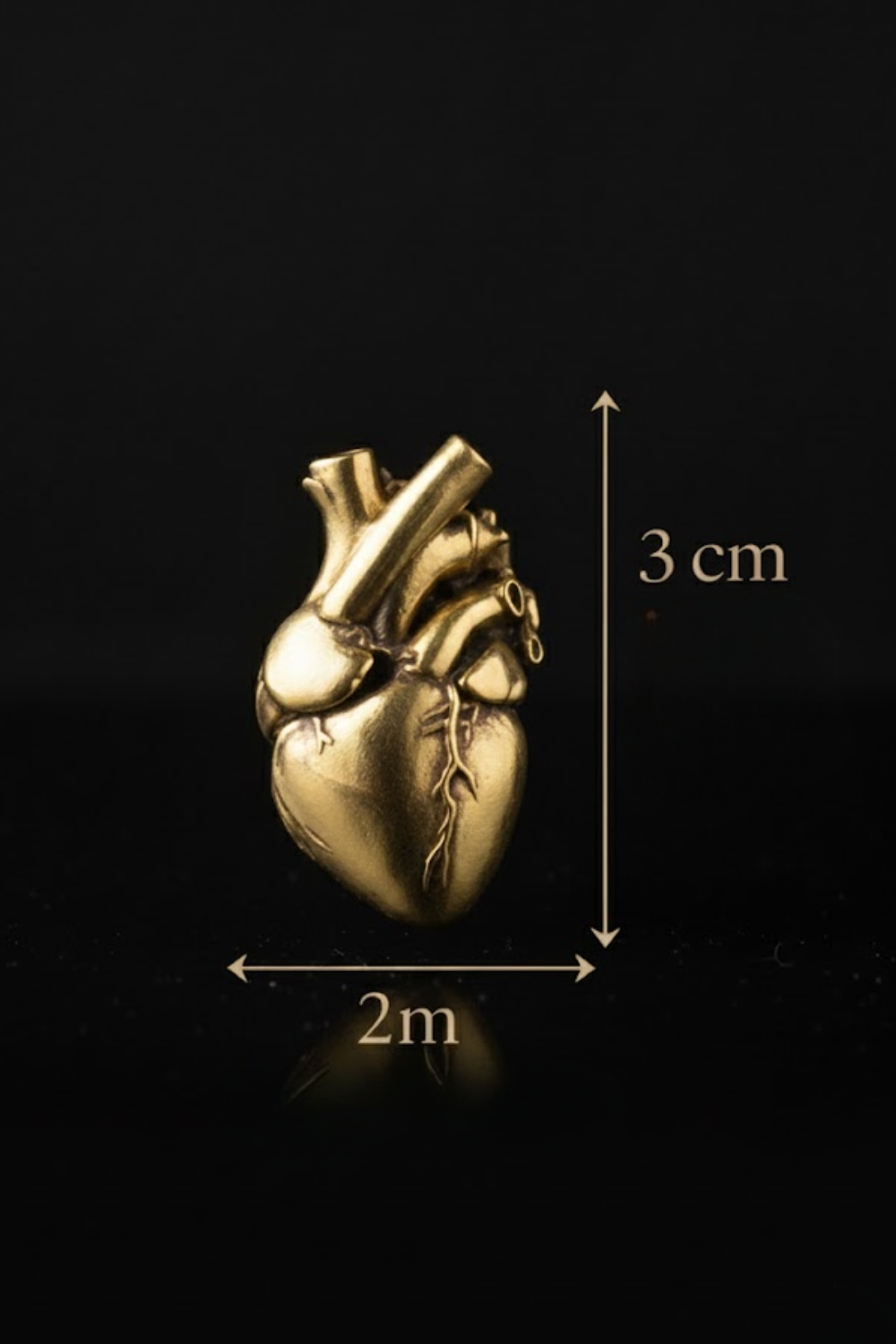 Anatomical Heart Necklace | Symbol of Life, Emotion & Authenticity | Handmade in 925 Sterling Silver, 24K Gold Plated, Bronze, Copper