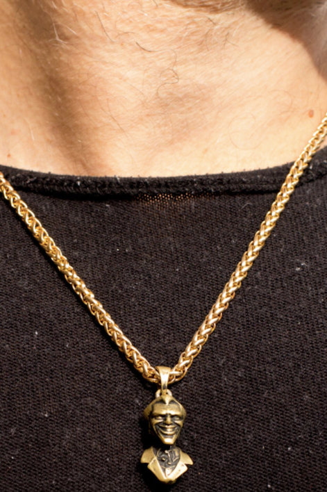 Joker Necklace â Handmade Pendant in Bronze, 925 Sterling Silver & 24K Gold Plated | Symbol of Duality & Mystery