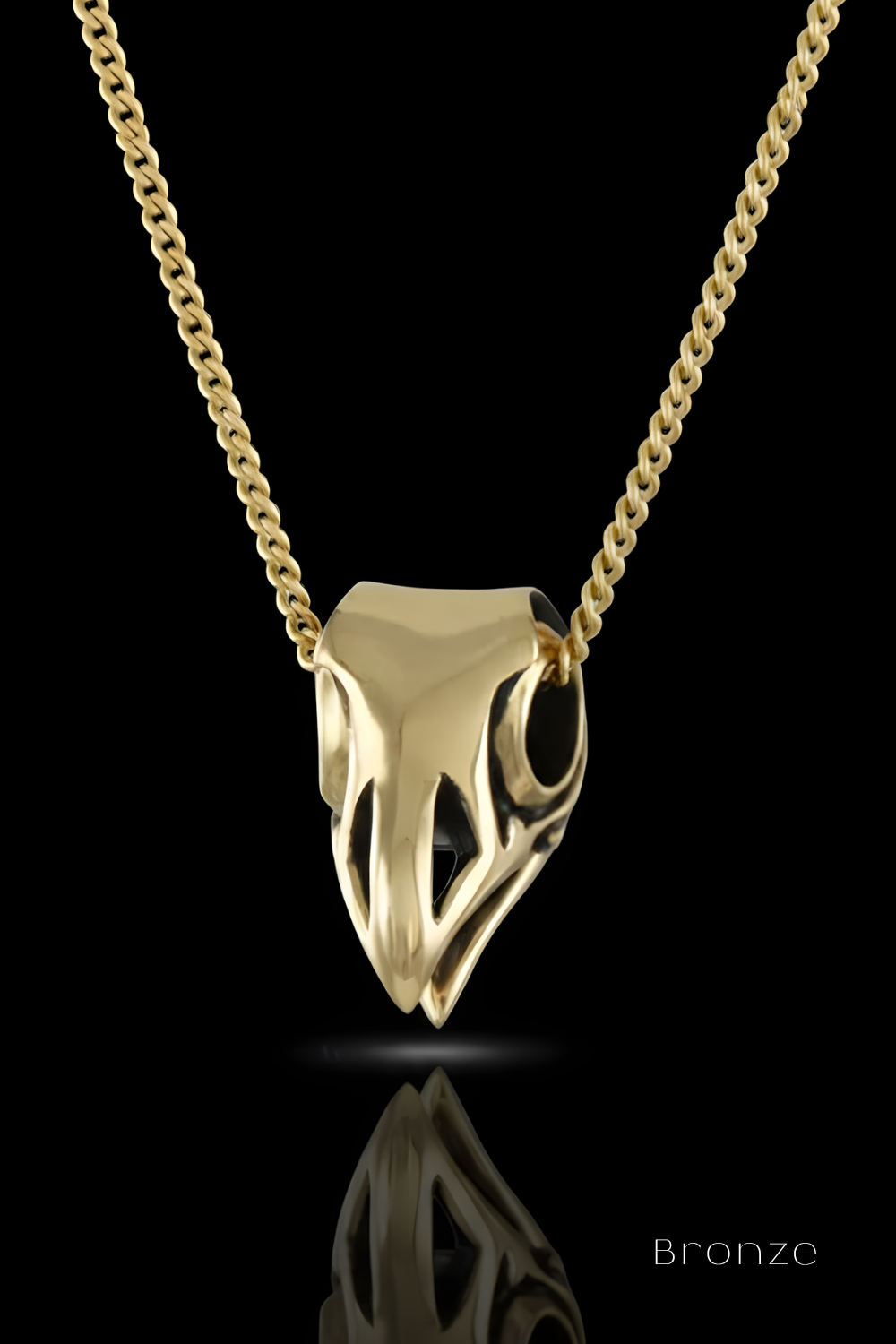 Eagle Skull Necklace – Bronze & Silver-Plated Finish | Limited Edition