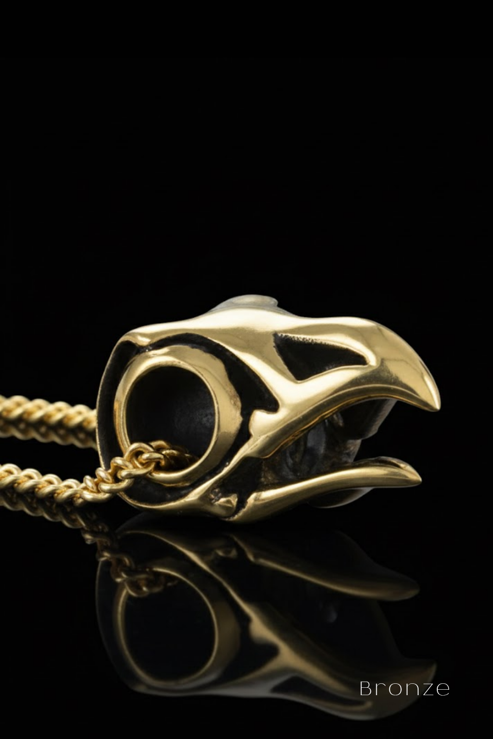 Eagle Skull Necklace – Bronze & Silver-Plated Finish | Limited Edition