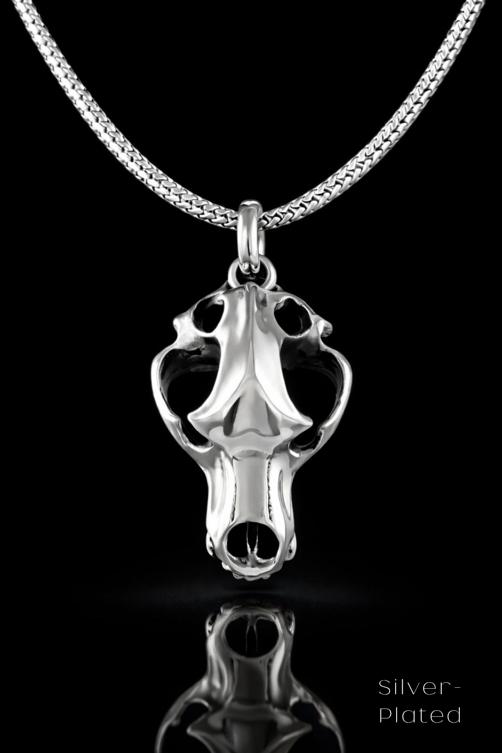 Bear Skull Necklace – Bronze & Silver-Plated Finish | Limited Edition