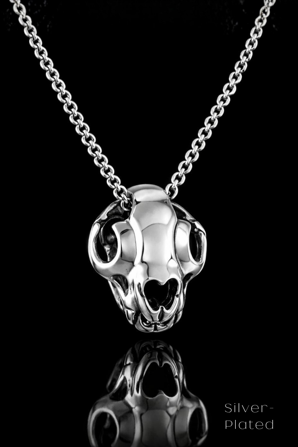Tiger Skull Necklace –  Bronze & Silver-Plated Finish | Limited Edition