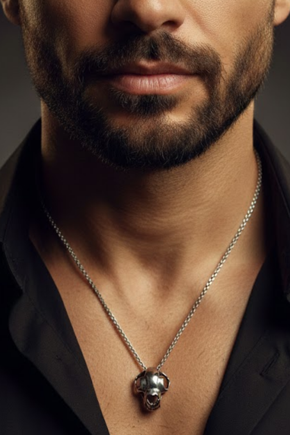Tiger Skull Necklace –  Bronze & Silver-Plated Finish | Limited Edition