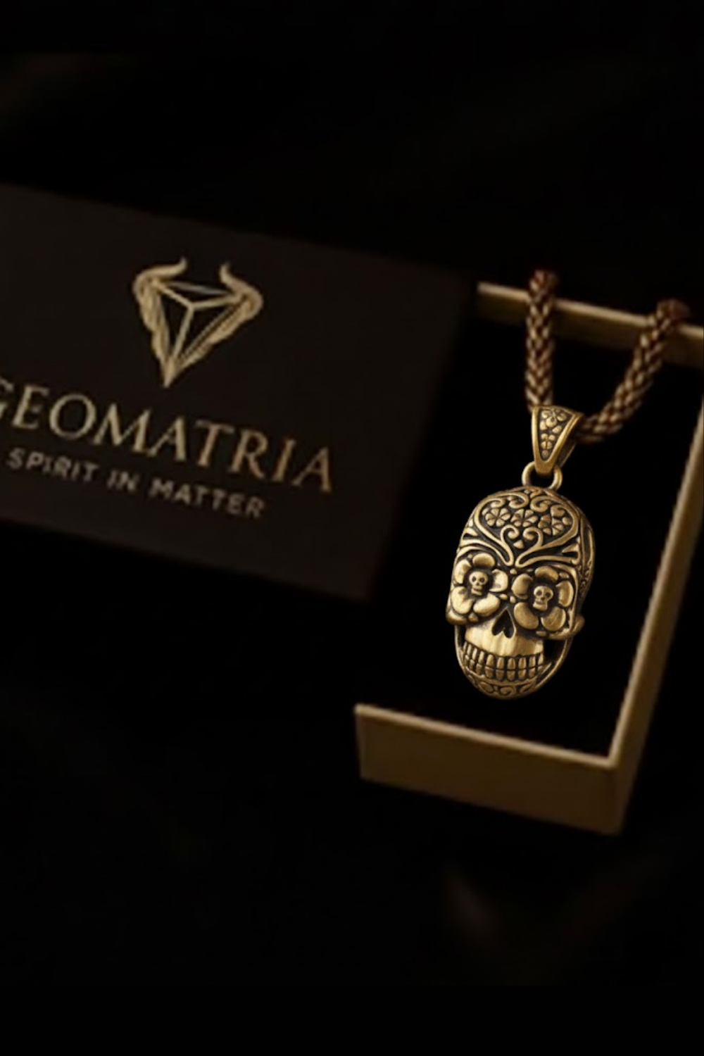 Day of the Dead Skull Necklace – Symbolic Bronze & Silver-Plated Finish | Limited Edition (Copy)