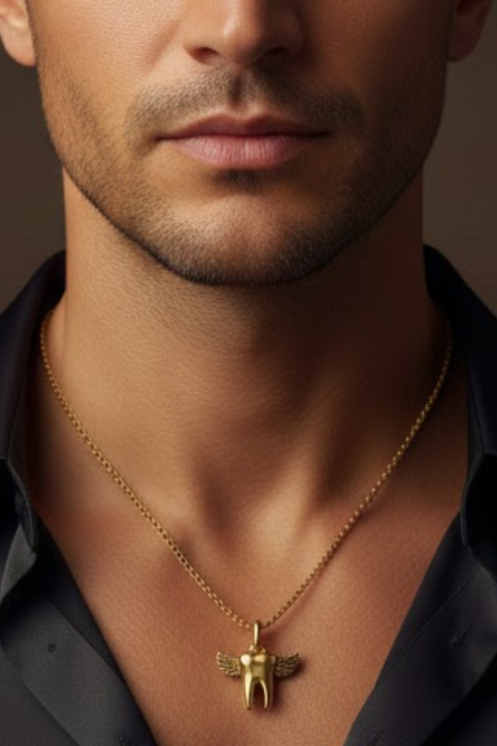 Winged Tooth Necklace – Bronze & Silver-Plated Finish | Limited Edition