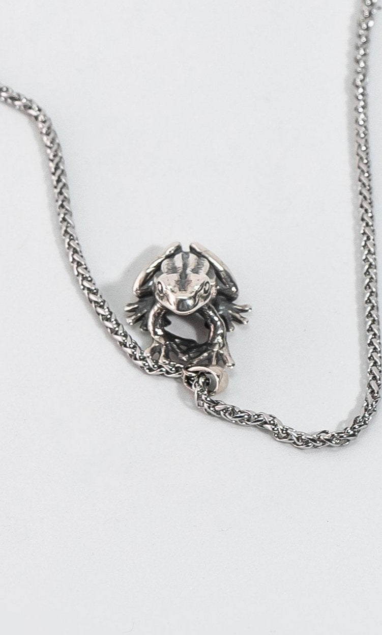 Collar de rana en bronce, cobre, plata de ley 925, baño de oro de 24k, para hombre y mujer