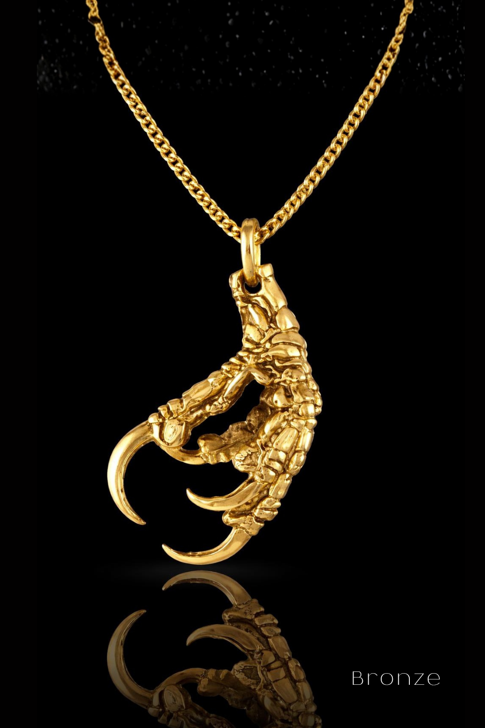 Raven Claw Necklace – Bronze & Silver-Plated Finish | Limited Edition