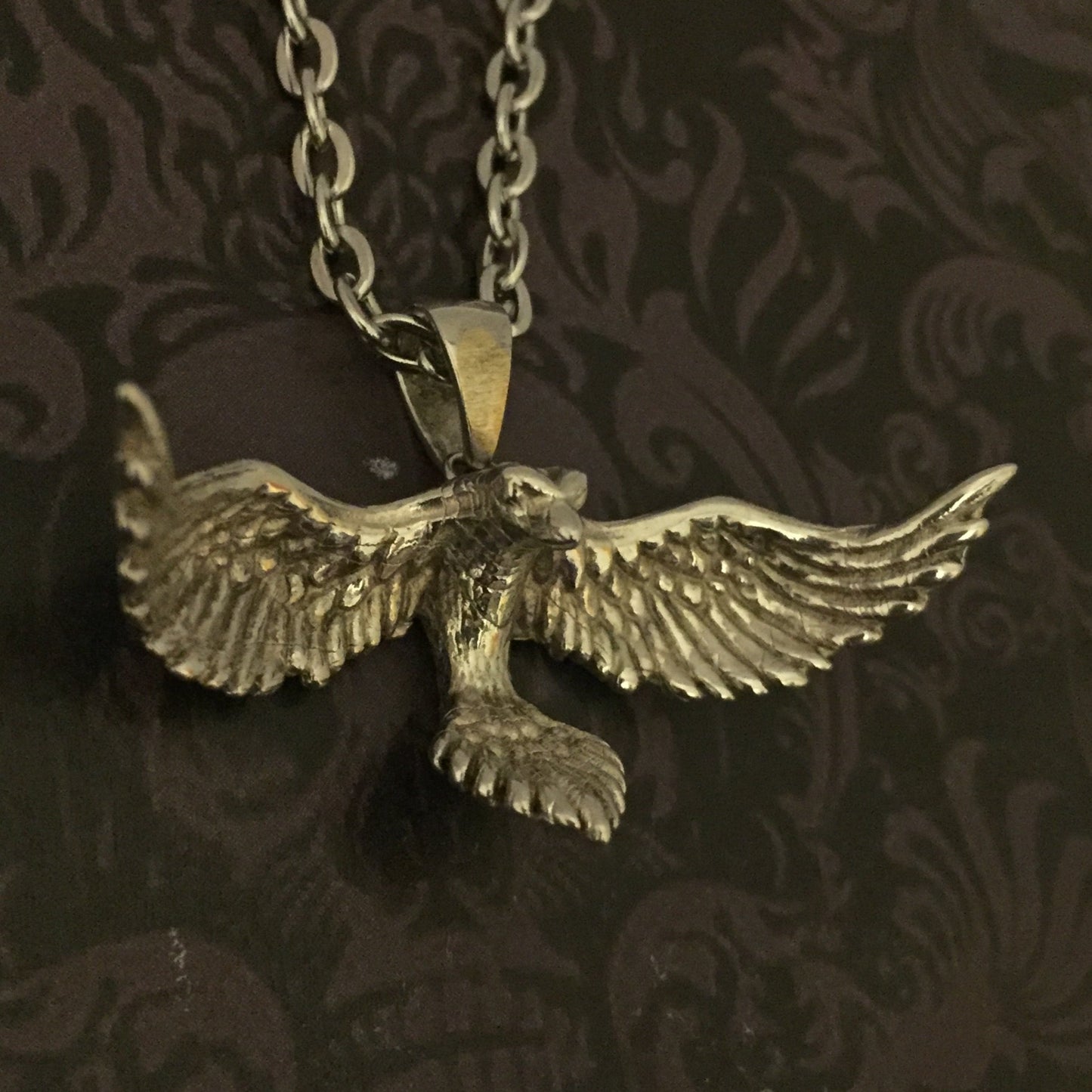 Collar de cuervo en plata de ley 925, baño de oro de 24k, cobre, bronce, para hombre y mujer 