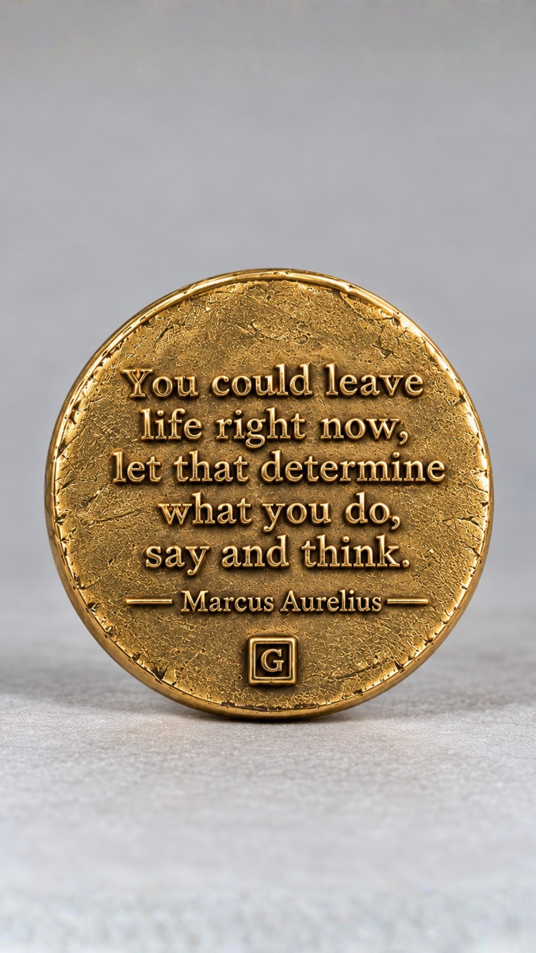 Memento Mori Coin | Symbol of Mortality, Wisdom & Presence | Handmade in 925 Sterling Silver, 24K Gold Plated, Bronze, Copper