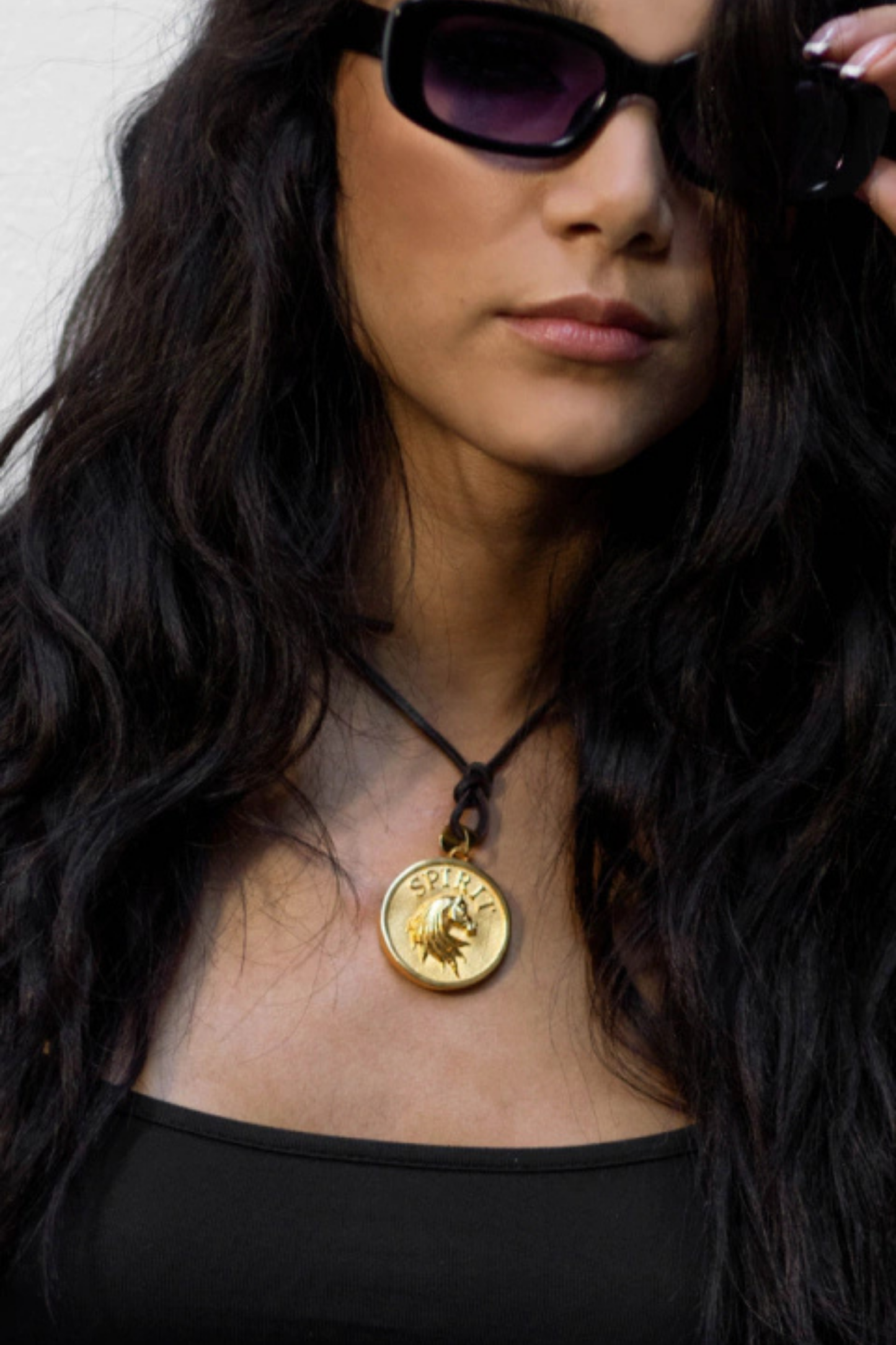 Collar espiritual, collar personalizado, bronce, plata esterlina, collar de oro de 24 km, collar de caballos