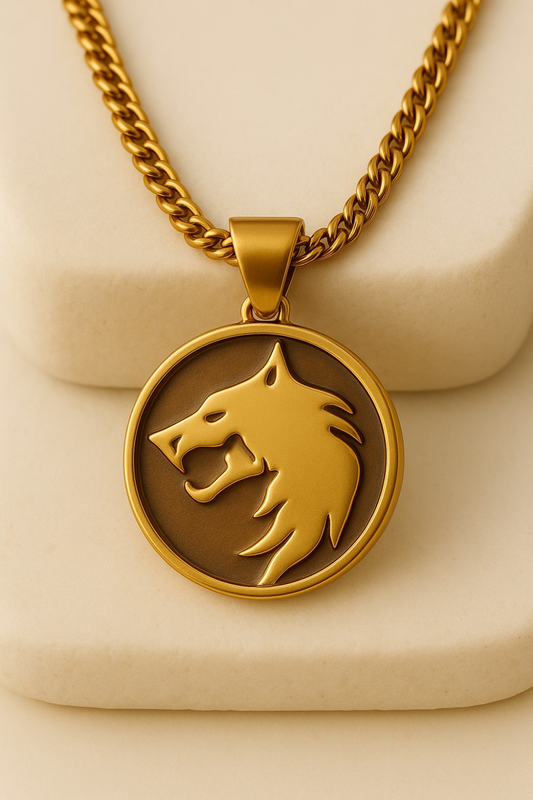 The Witcher Necklace | 18K Gold | Handmade Medallion of Power, Instinct & Protection