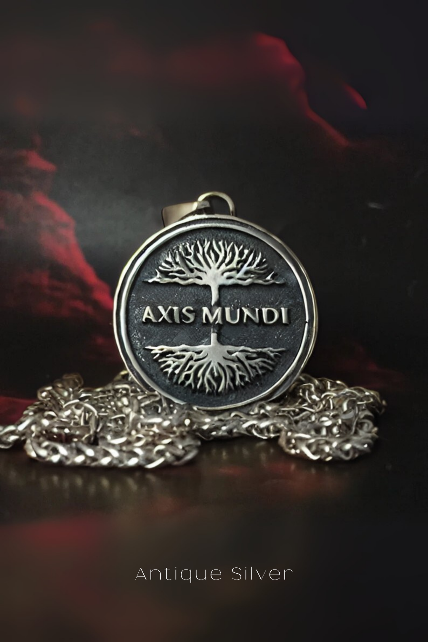 Axis Mundi Necklace – Handmade Pendant in Bronze, Copper & 24k Gold Plated | Symbolic Jewelry of Balance & Spiritual Connection