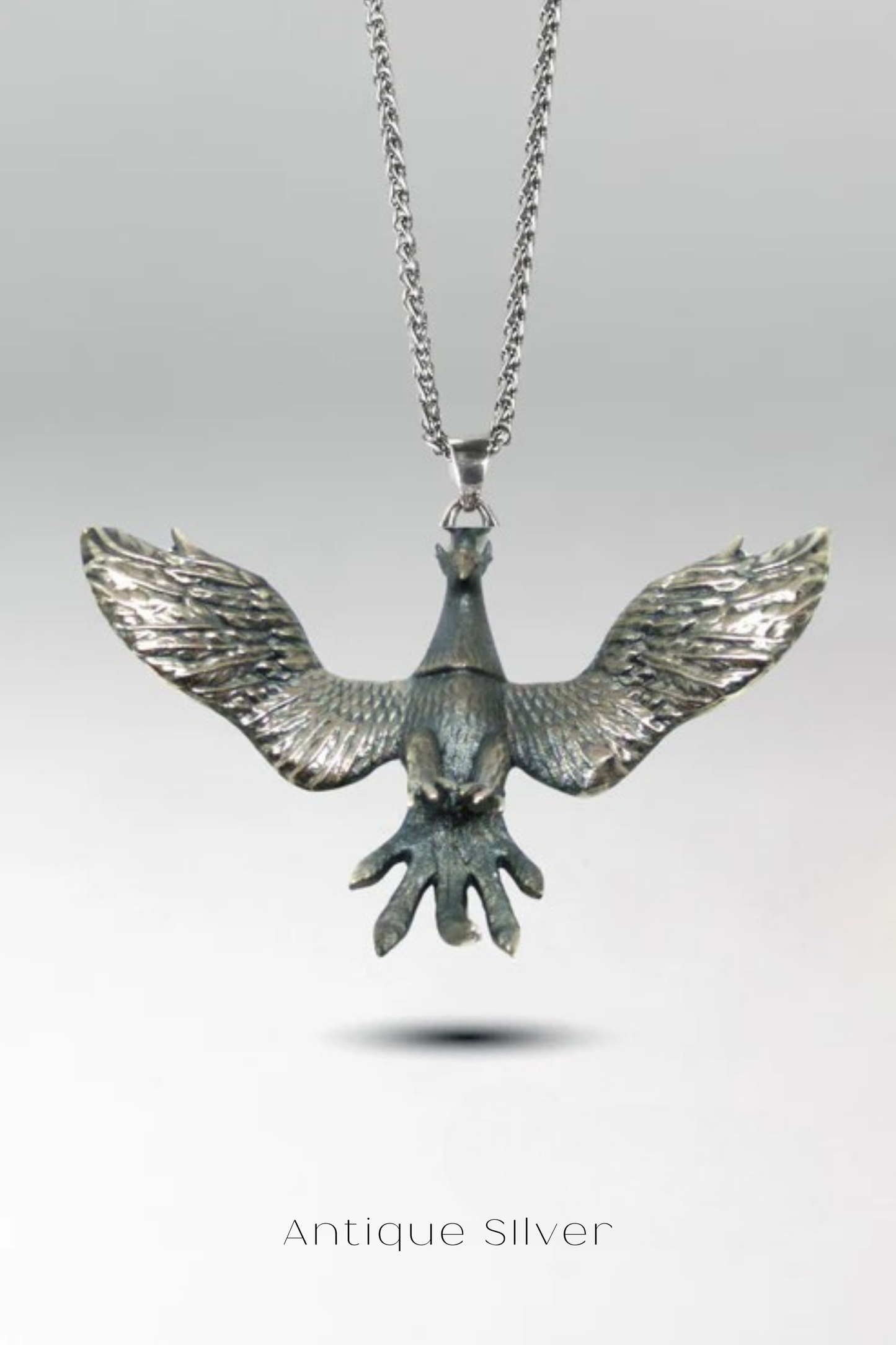 Collar Fénix – Colgante hecho a mano en bronce, plata de ley y baño de oro de 24 quilates 