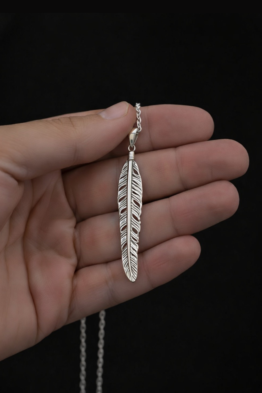 Feather Necklace | Symbol of Freedom & Spiritual Connection | Handmade in 925 Sterling Silver, 24K Gold Plated, Bronze & Copper