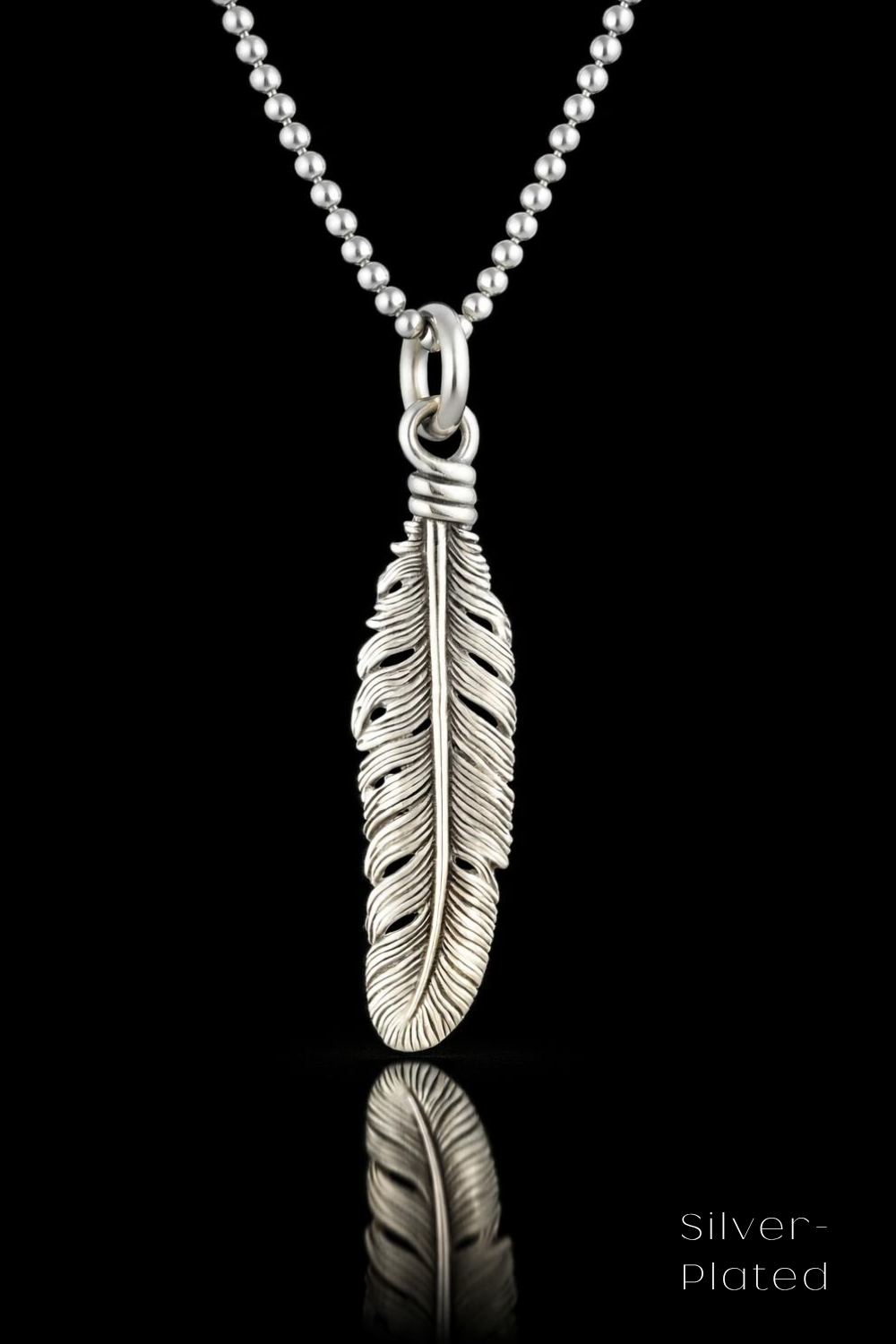 Collar de plumas – Acabado en bronce y plateado | Edición limitada