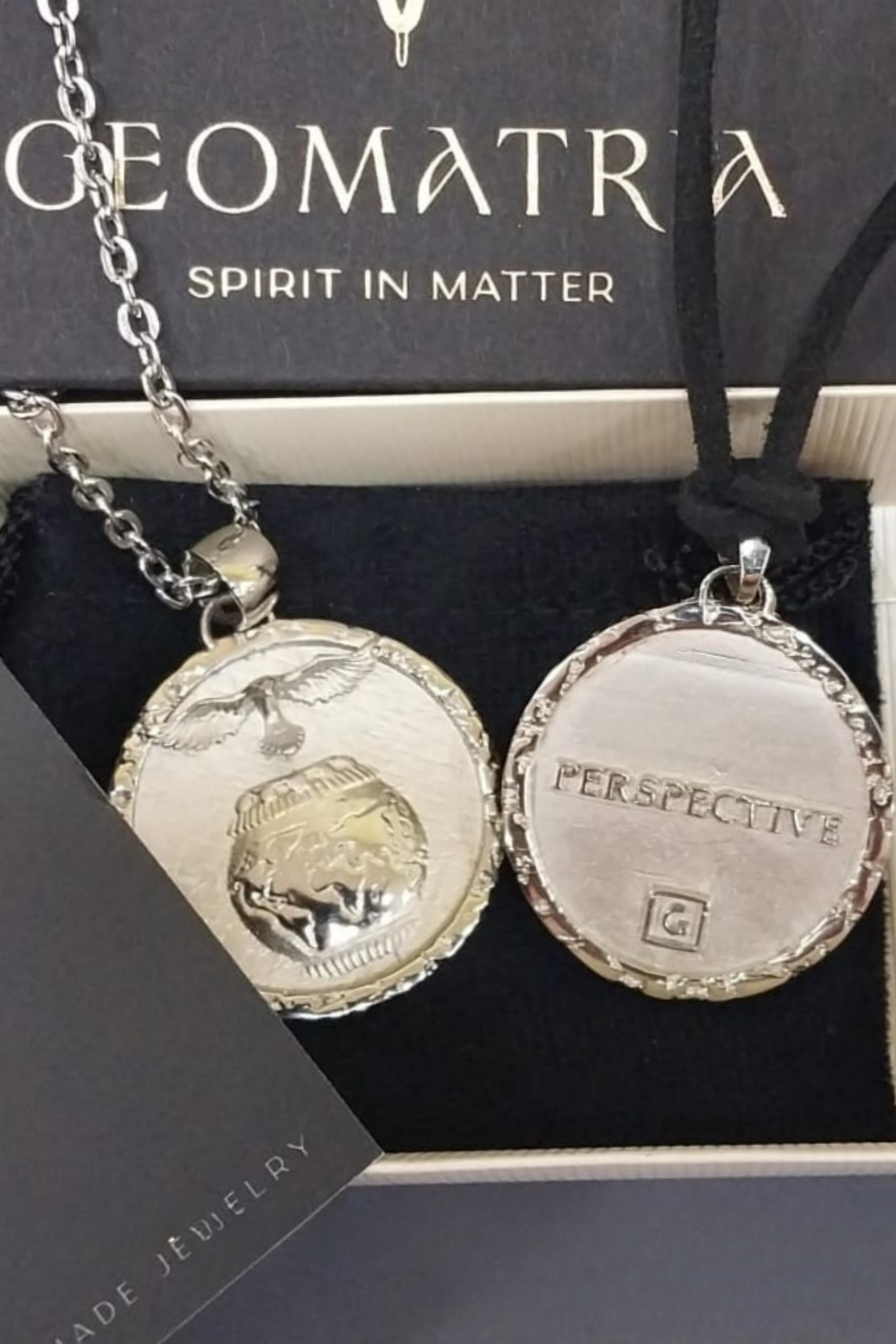 Collar en perspectiva, collar personalizable, bronce, plata esterlina, collar de oro de 24 km, colegio, empoderador