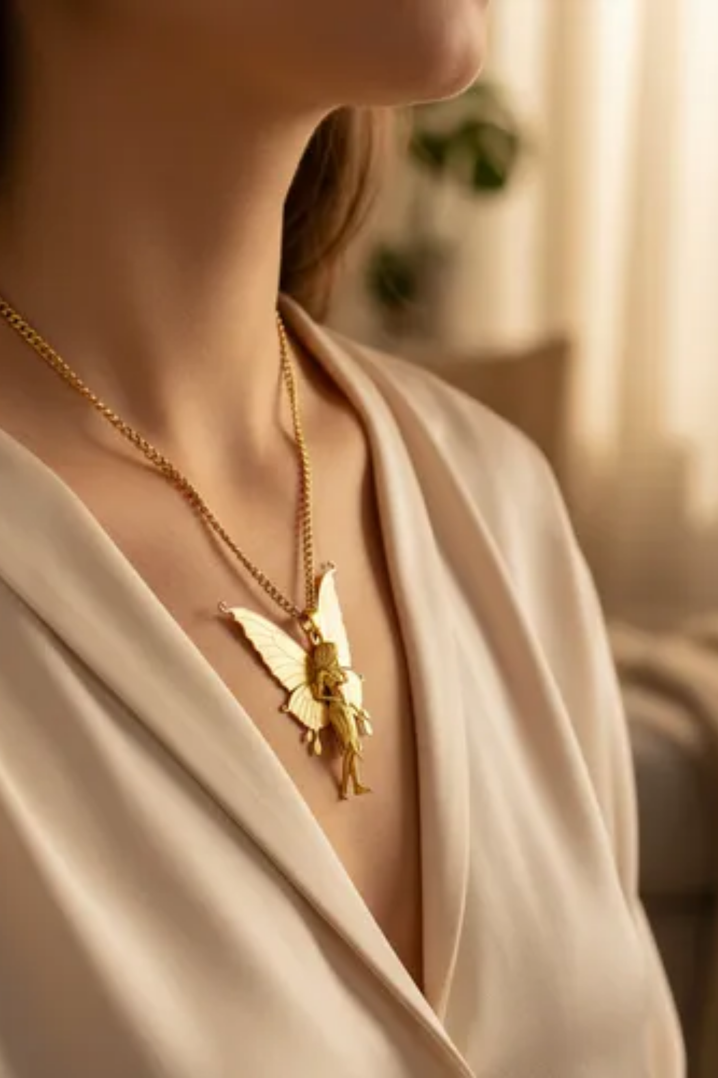 Virgo Zodiac Necklace in 18K Gold – Handmade Astrology Pendant of Purity & Wisdom
