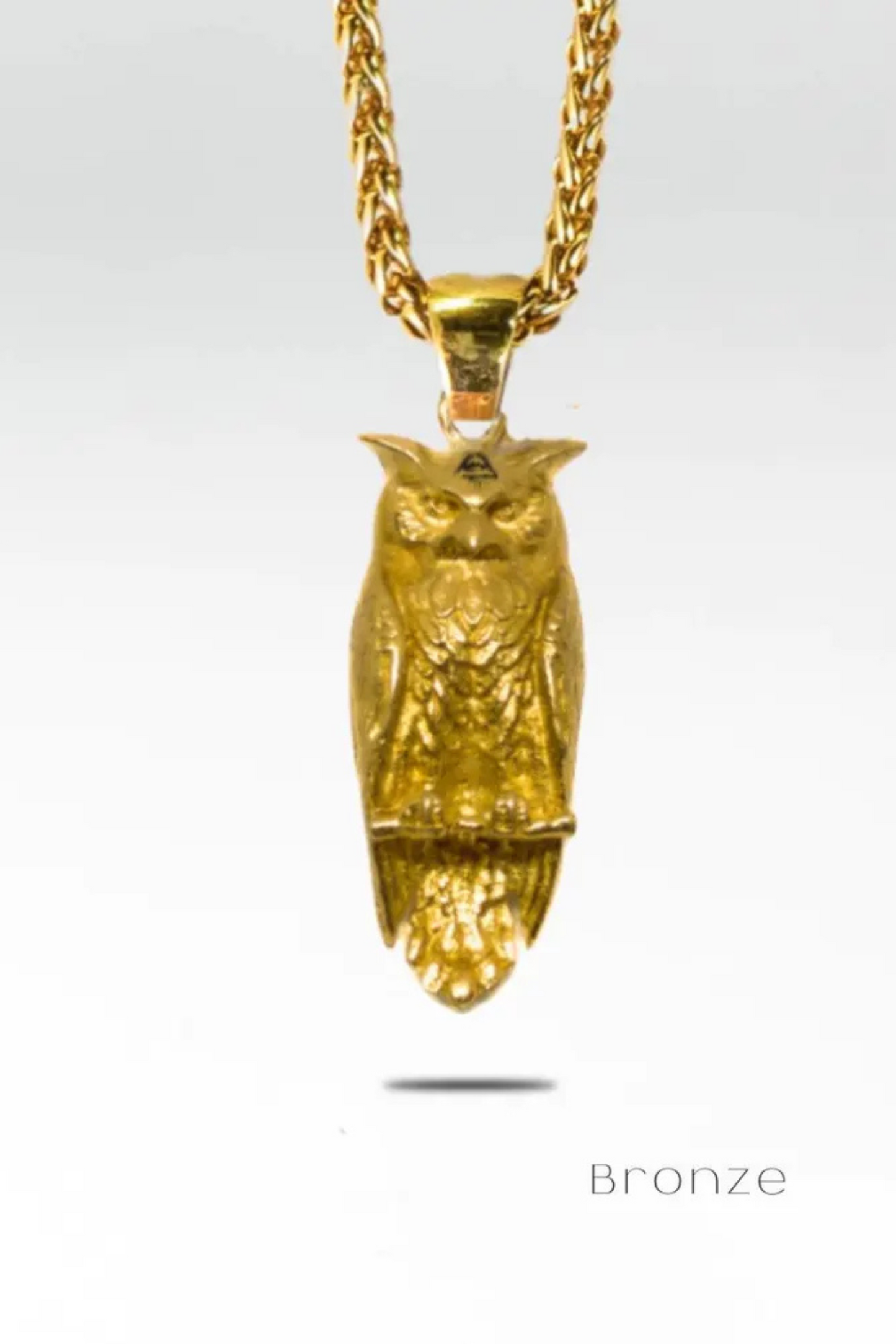 Collar de Búho – Colgante hecho a mano en plata de ley o chapado en oro de 24 quilates 