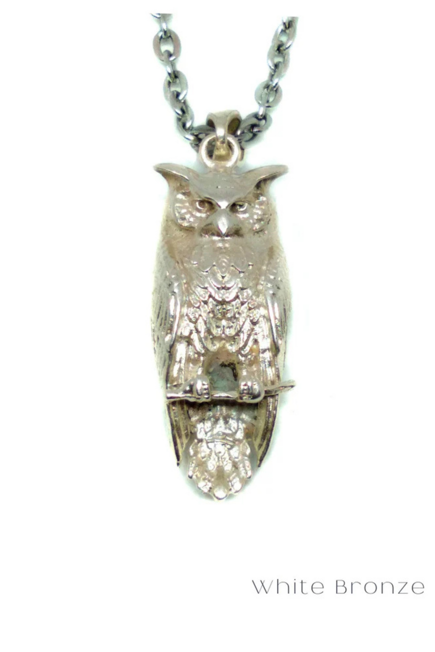Collar de Búho – Colgante hecho a mano en plata de ley o chapado en oro de 24 quilates 