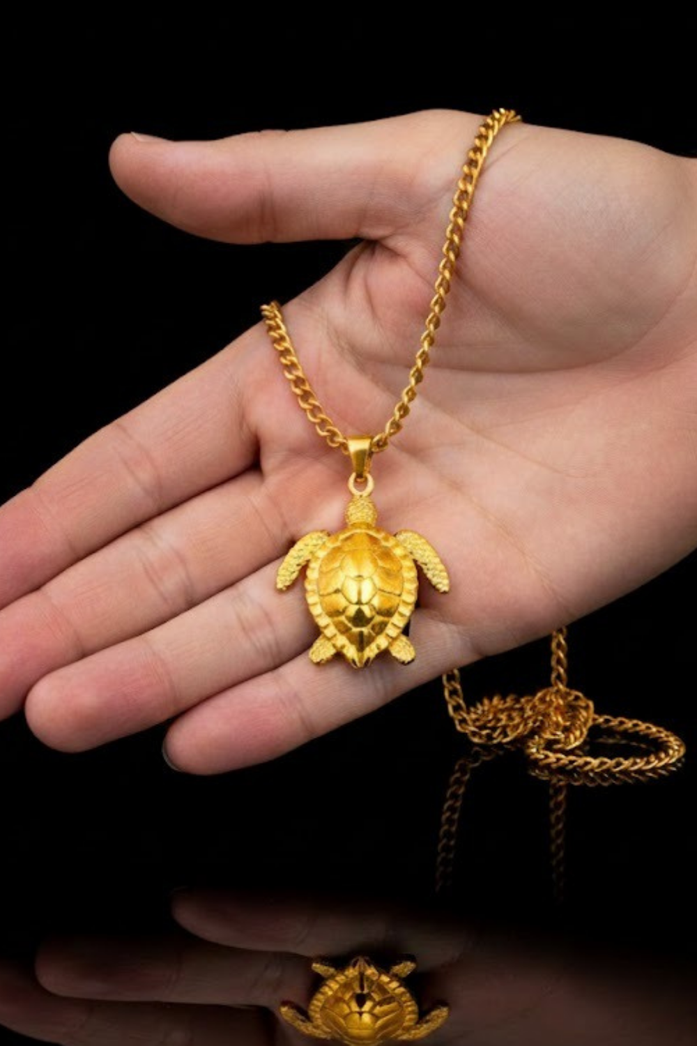 Turtle Necklace | Symbol of Wisdom & Longevity | Handmade in 925 Sterling Silver, 24K Gold Plated, Copper