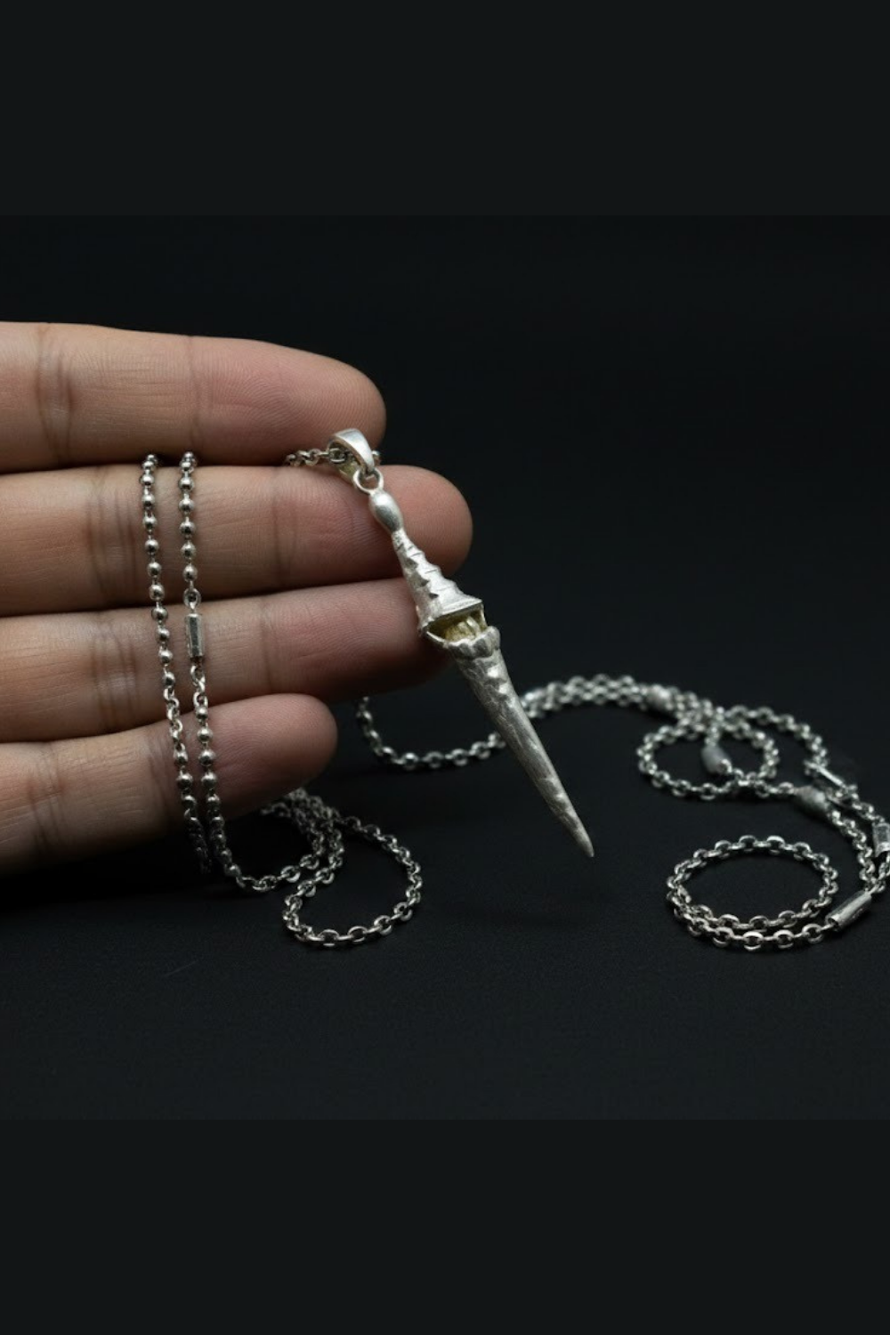 Magic Wand Necklace – Talisman of Transformation in Bronze, Sterling Silver & Gold Plated