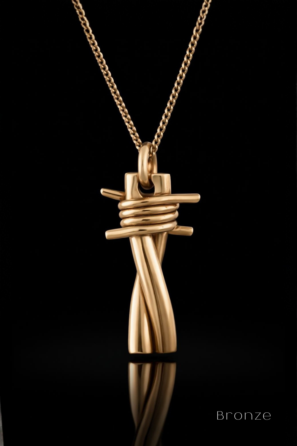 Collar de alambre de púas – Acabado en bronce y plateado | Edición limitada