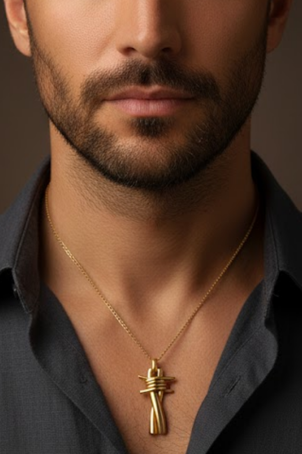 Collar de alambre de púas – Acabado en bronce y plateado | Edición limitada