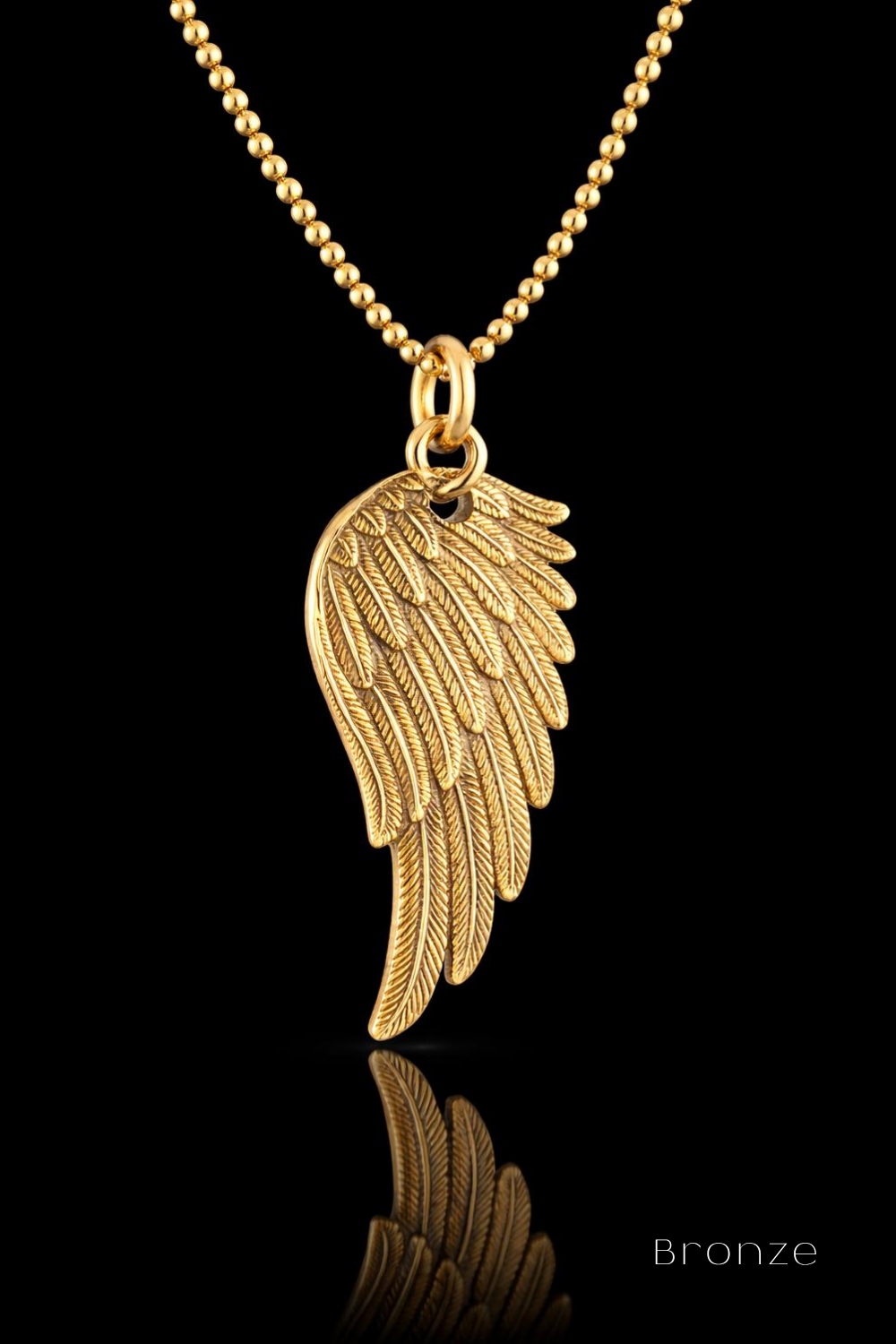 Collar Ala de Ángel – Acabado Bronce y Baño de Plata | Edición Limitada