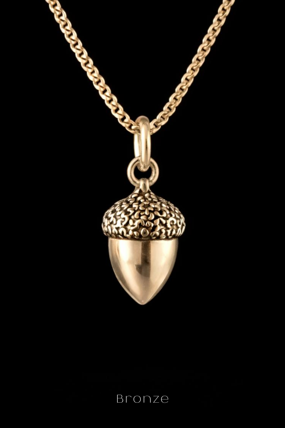 Collar de bellota – Acabado en bronce y baño de plata | Edición limitada