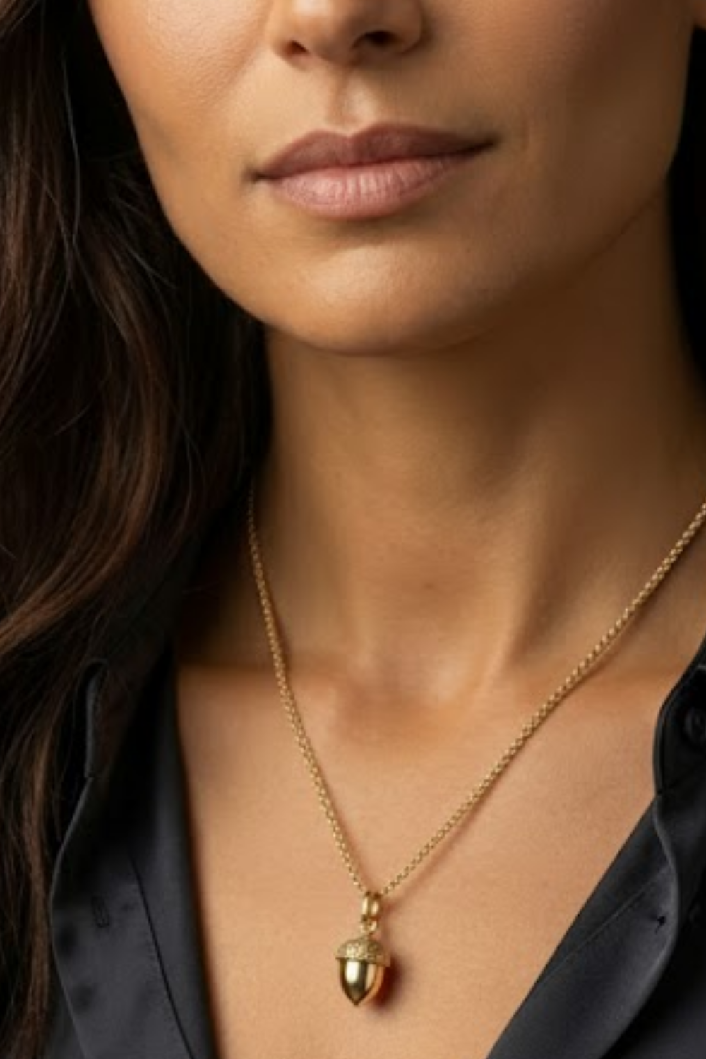 Collar de bellota – Acabado en bronce y baño de plata | Edición limitada