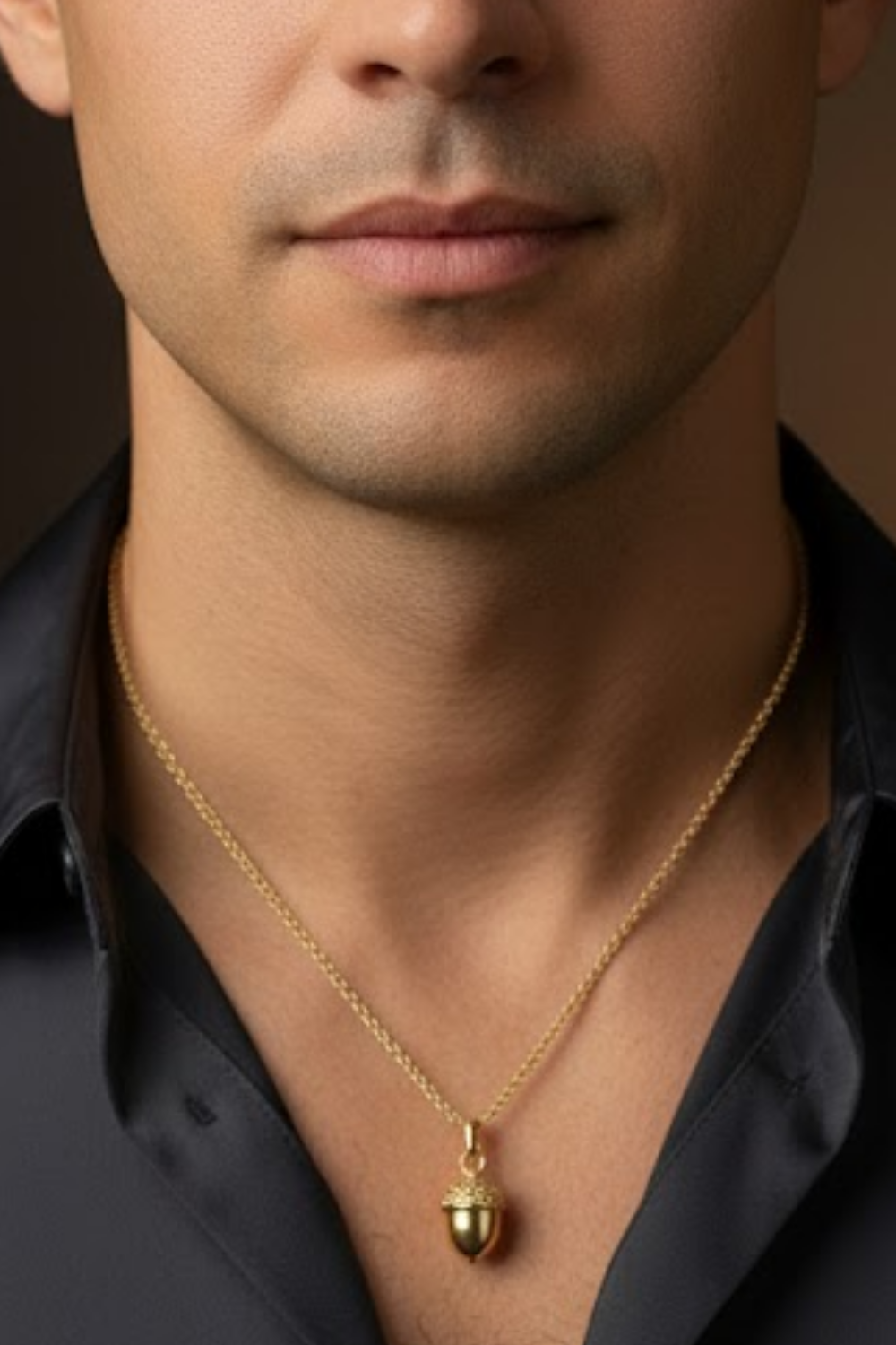 Collar de bellota – Acabado en bronce y baño de plata | Edición limitada