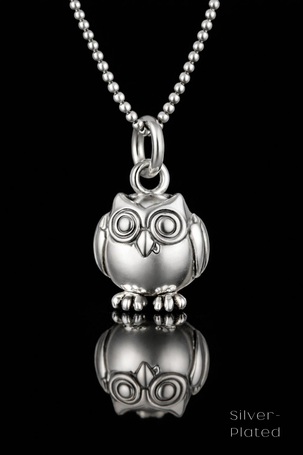 Collar pequeño de búho – Acabado en bronce y baño de plata | Edición limitada