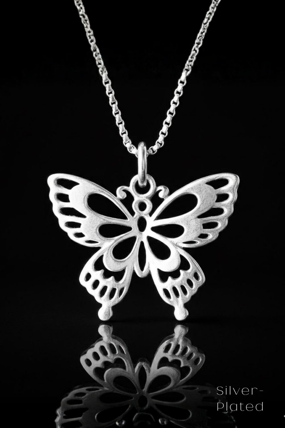 Butterfly Necklace – Bronze & Silver-Plated Finish | Limited Edition