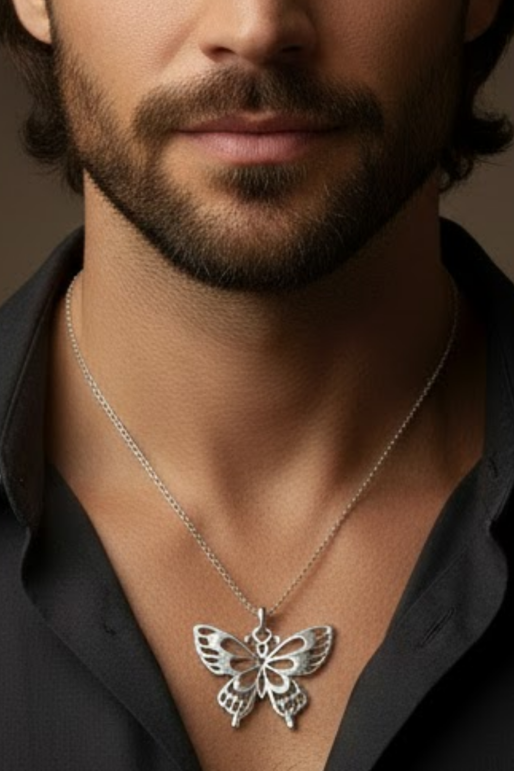 Butterfly Necklace – Bronze & Silver-Plated Finish | Limited Edition