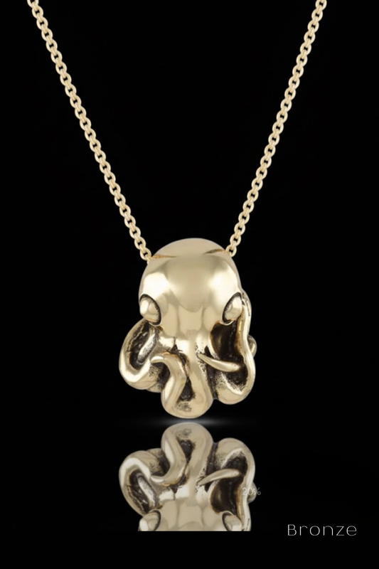 Octopus Necklace – Bronze & Silver-Plated Finish | Limited Edition
