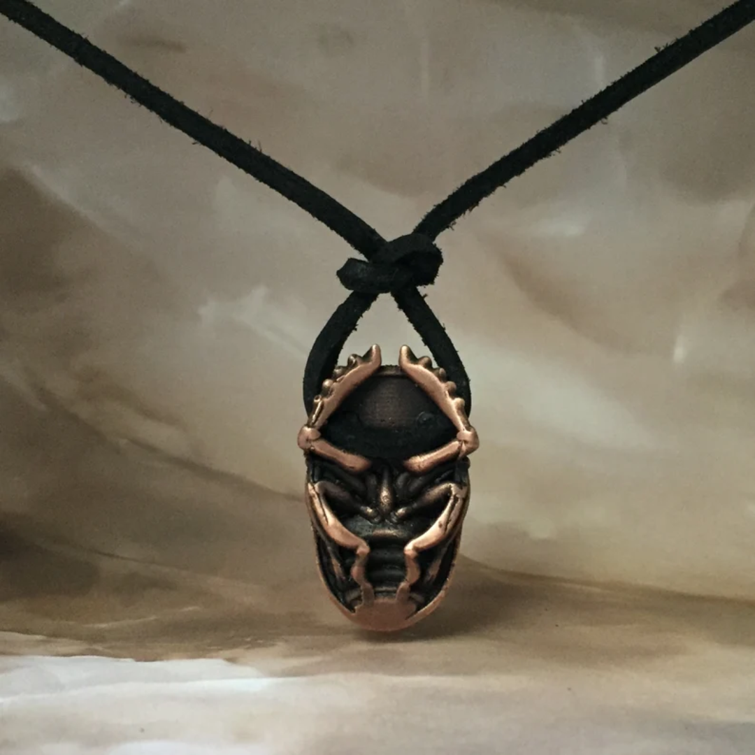 Collar escarabajo sagrado, collar personalizable, collar de bronce, collar de plata, collar chapado de oro de 24 km, el escarabajo dorado Edgar Allan Poe