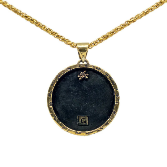 Este también pasará, collar personalizable, bronce, plata esterlina, collar de oro de 24 km, colgante empoderador, colgante estoico