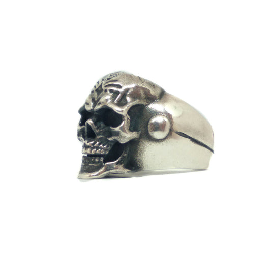 Anillo de calavera, anillo personalizable, bronce, plata esterlina, 24 km chapado en oro, anillo de halloween, anillo de día de muertos