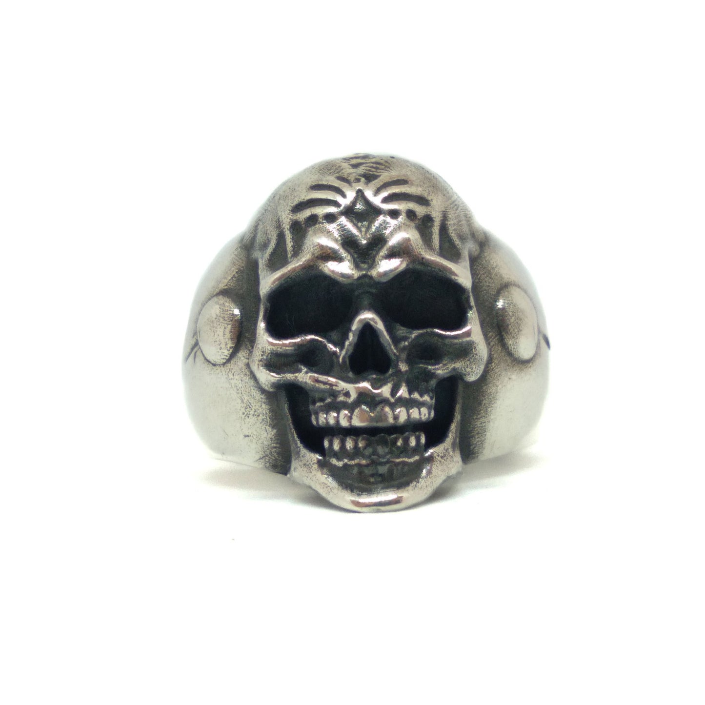 Anillo de calavera, anillo personalizable, bronce, plata esterlina, 24 km chapado en oro, anillo de halloween, anillo de día de muertos